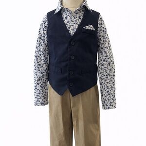 Boys 3-Piece Dress Suit Outfit Size 4 – Shirt, Vest & Pants